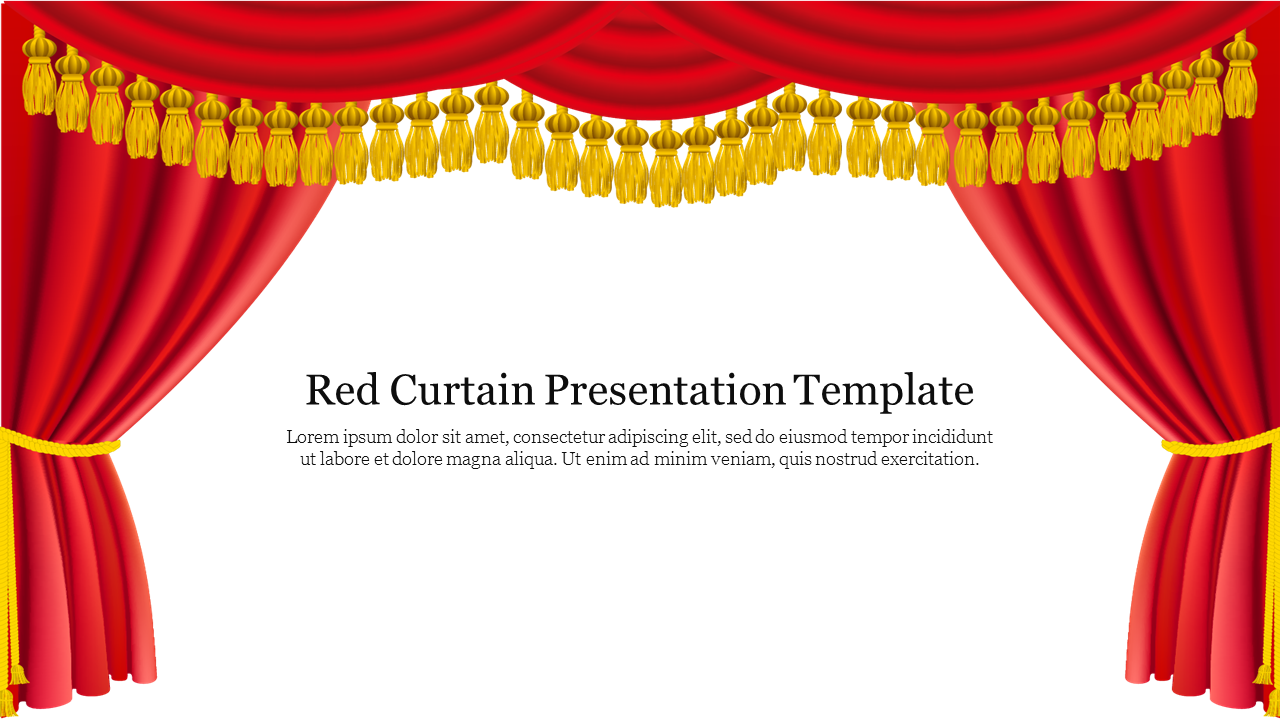 Red Curtain Presentation Template